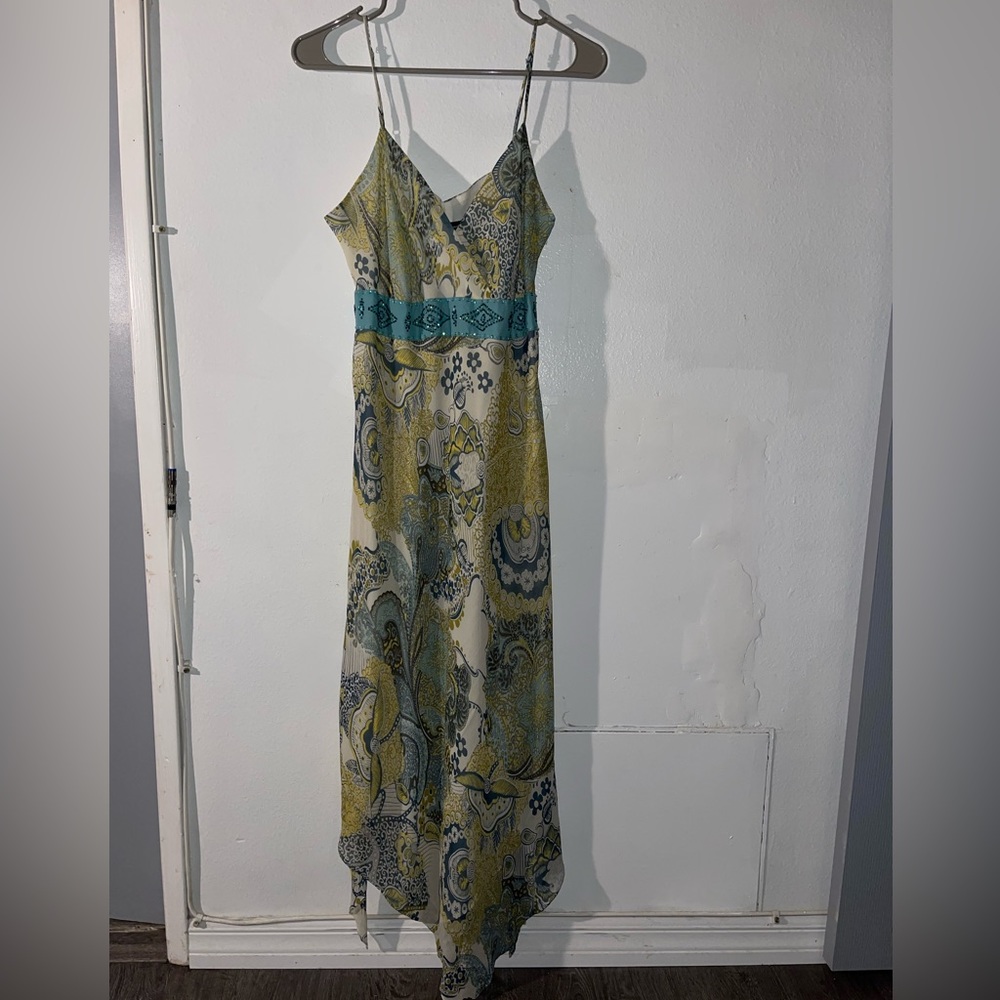 INC international concepts summer dress spaghetti straps multi color